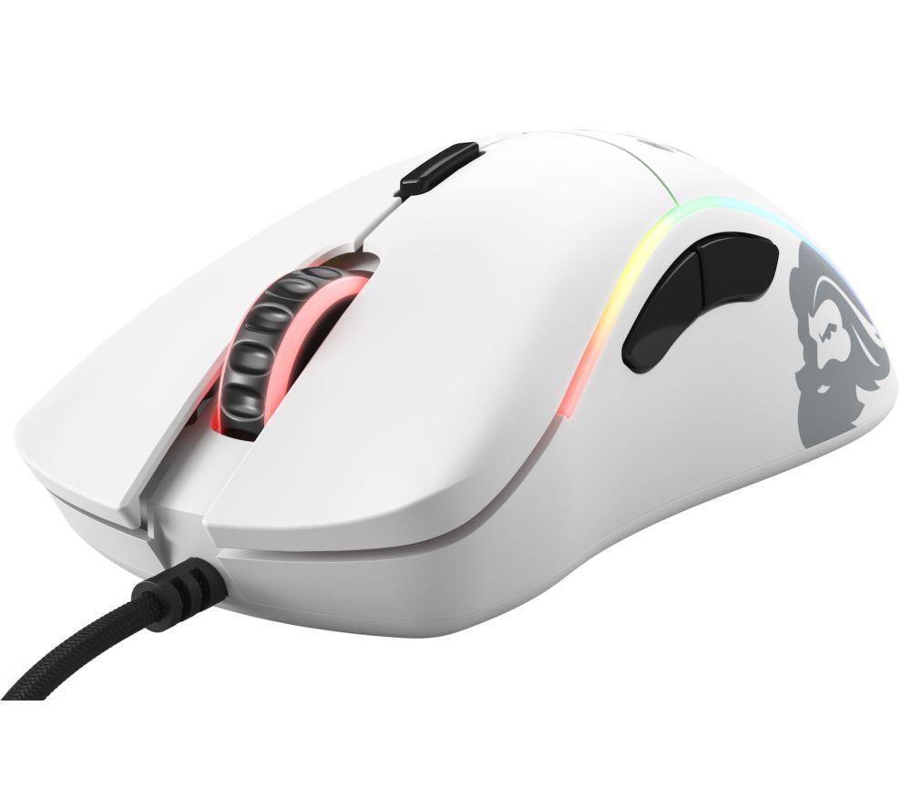 GLORIOUS Model D RGB Optical Gaming Mouse - Matte White