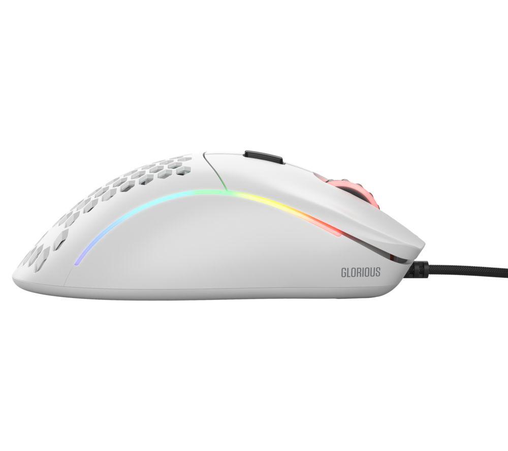 GLORIOUS Model D RGB Optical Gaming Mouse - Matte White
