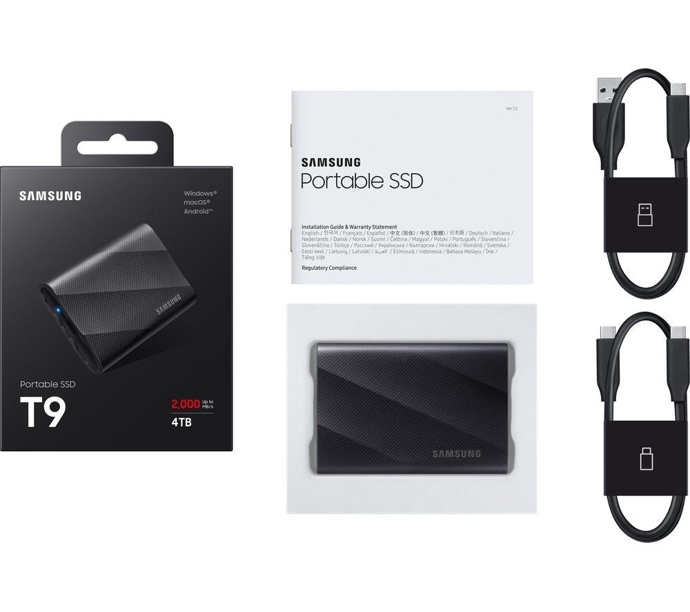 SAMSUNG T9 External SSD - 4 TB, Black