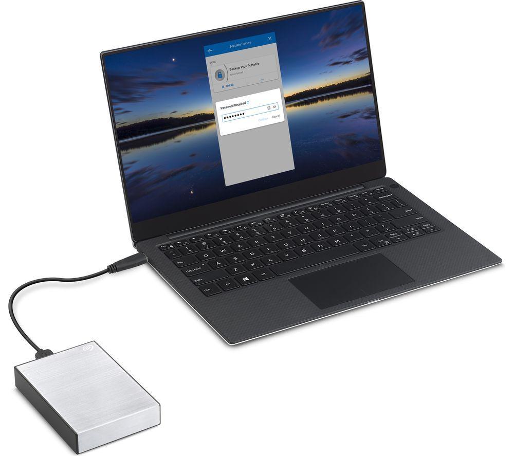 SEAGATE One Touch Portable Hard Drive - 4 TB, Silver