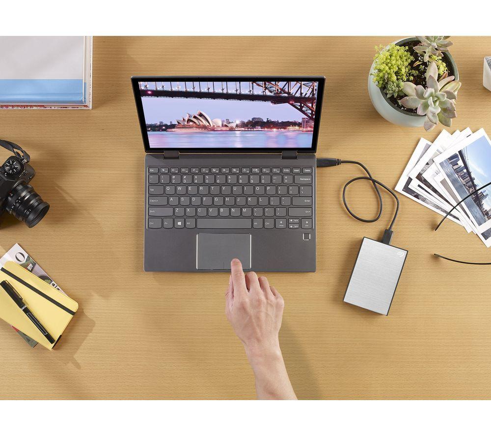 SEAGATE One Touch Portable Hard Drive - 4 TB, Silver