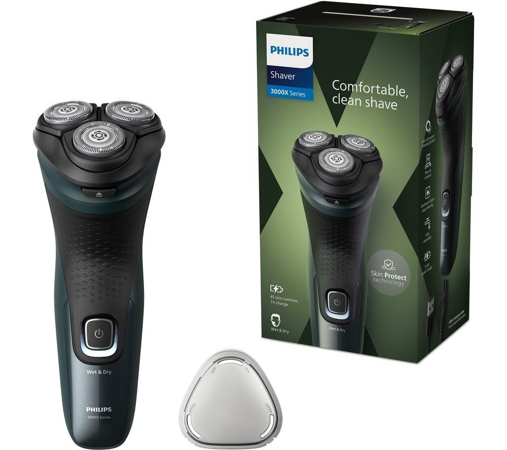 PHILIPS 3000X Series X3052/00 Wet & Dry Rotary Shaver - Dark Forest Green