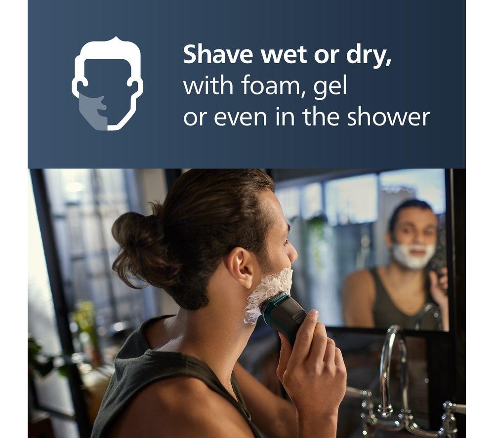 PHILIPS 3000X Series X3052/00 Wet & Dry Rotary Shaver - Dark Forest Green