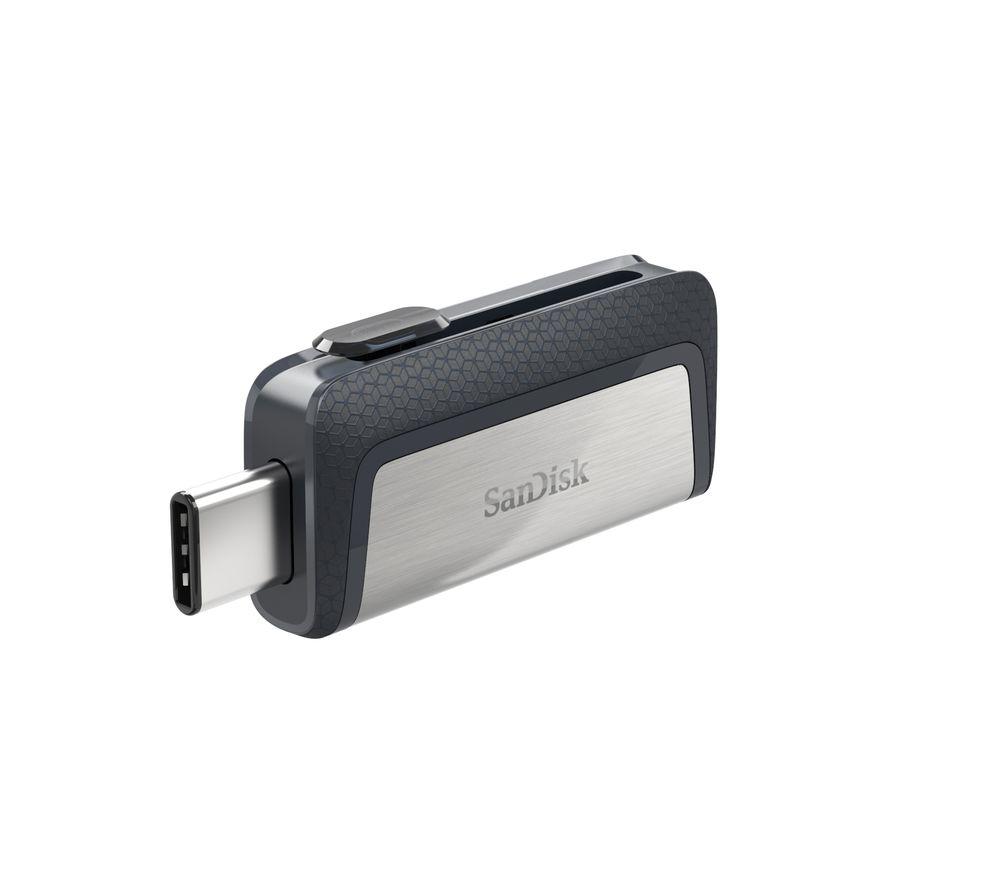 SANDISK Ultra USB Type-C & USB 3.1 Dual Memory Stick - 256 GB, Silver