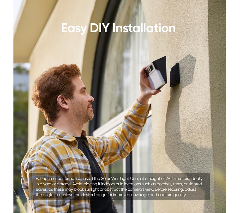 EUFY S120 Solar Wall Light 2K WiFi Security Camera