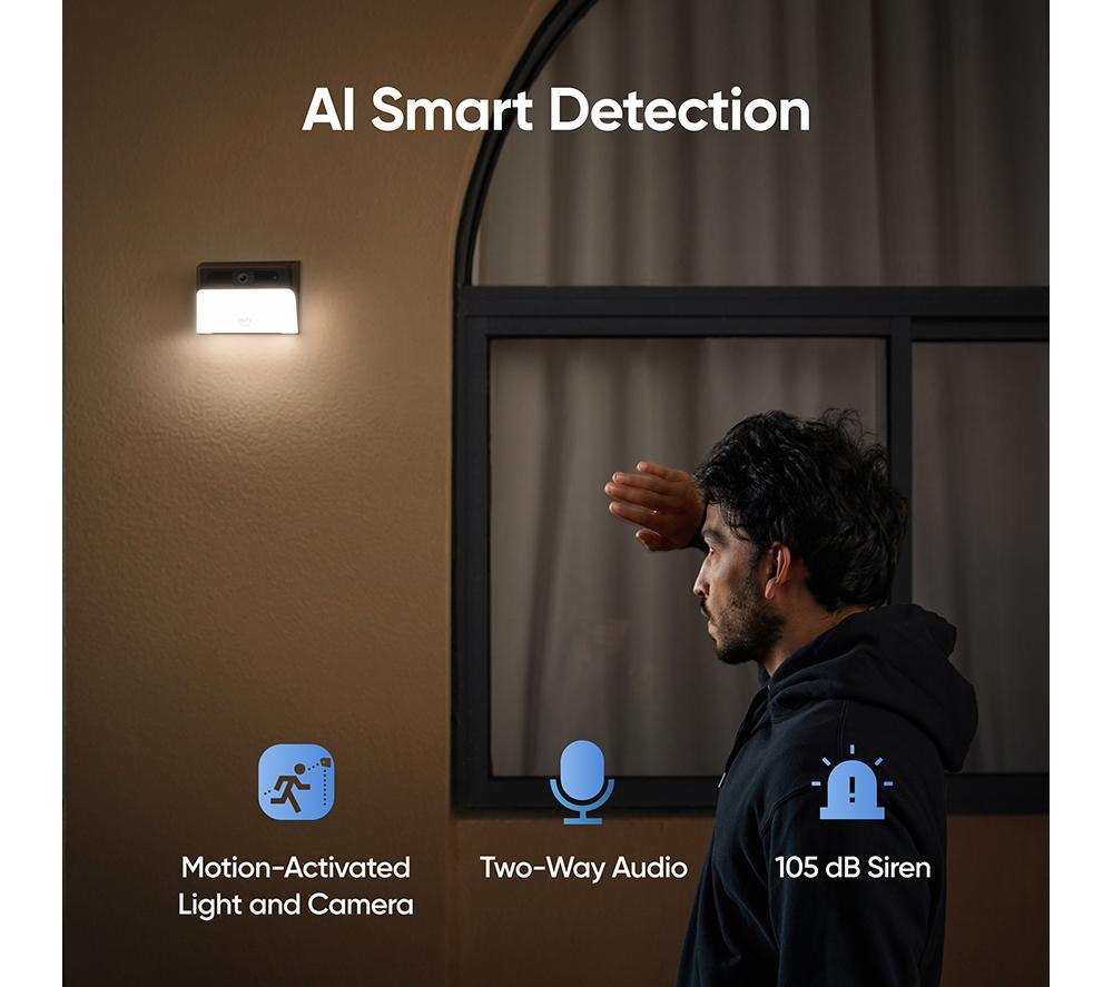 EUFY S120 Solar Wall Light 2K WiFi Security Camera