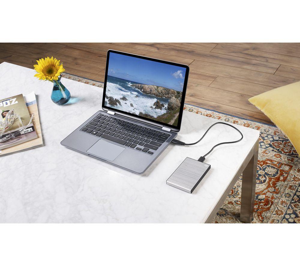 SEAGATE One Touch Portable Hard Drive - 1 TB, Silver