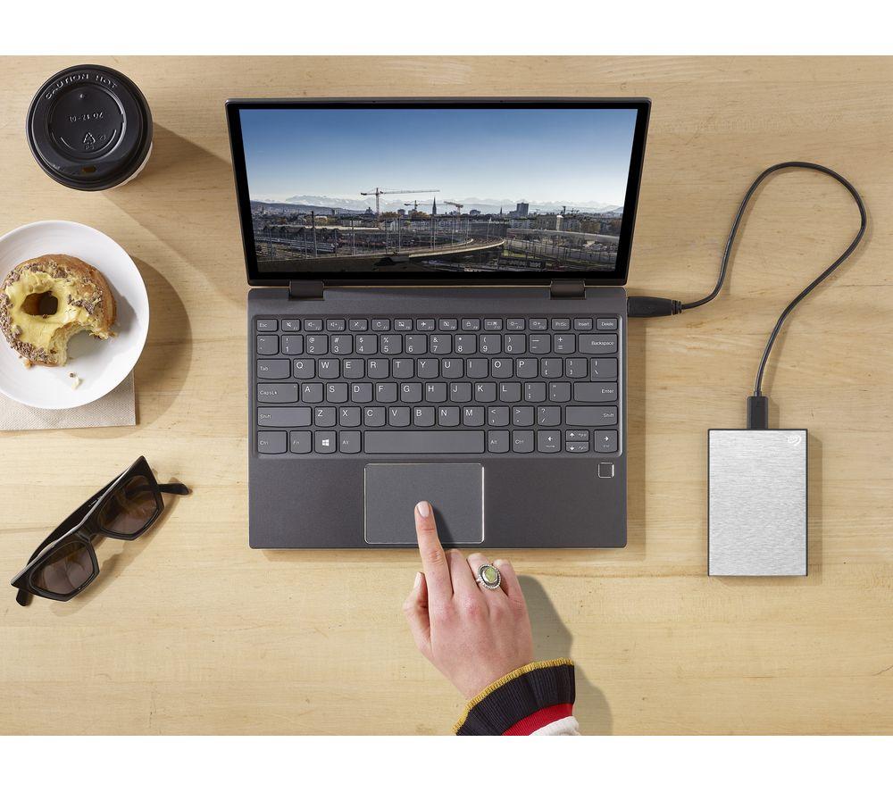 SEAGATE One Touch Portable Hard Drive - 1 TB, Silver