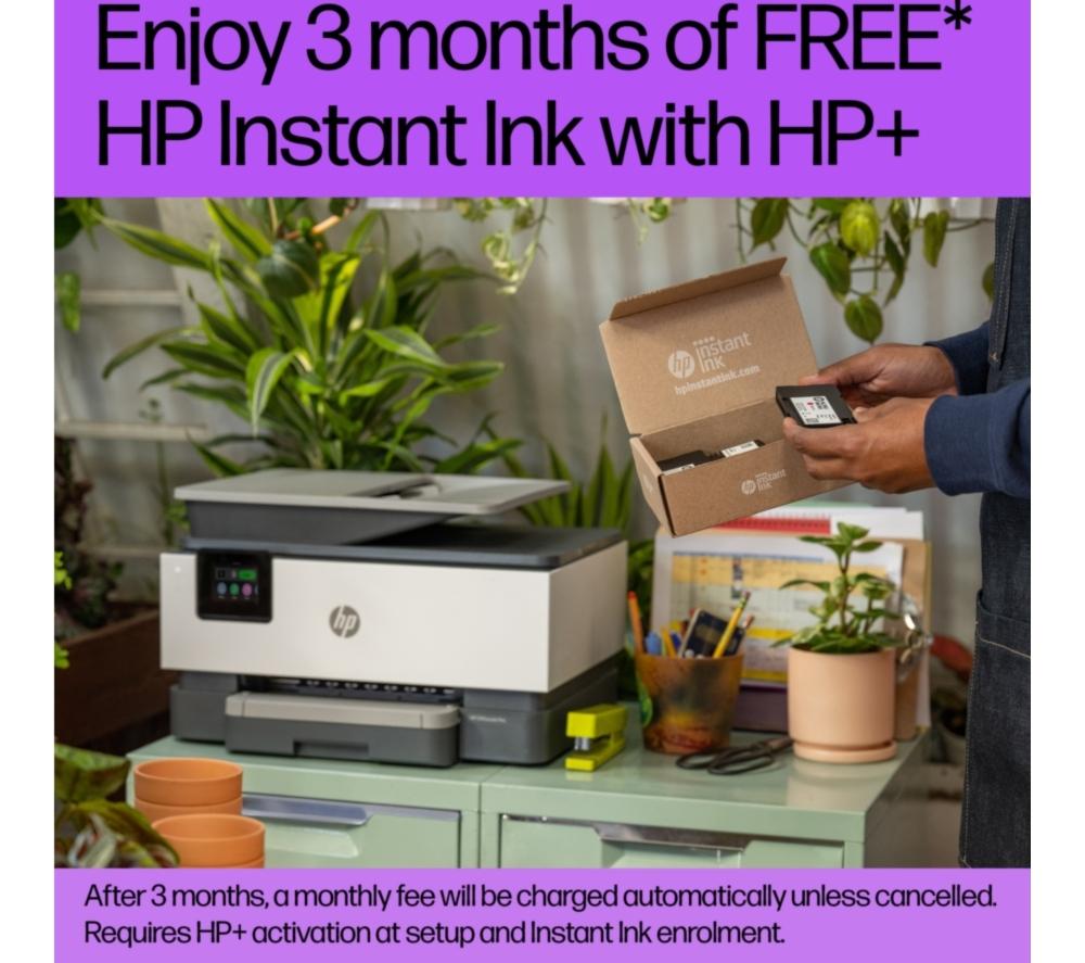 HP OfficeJet 9120e All-in-One Wireless Colour Printer | Scan & Copy | 3 Months Free Instant Ink with HP+