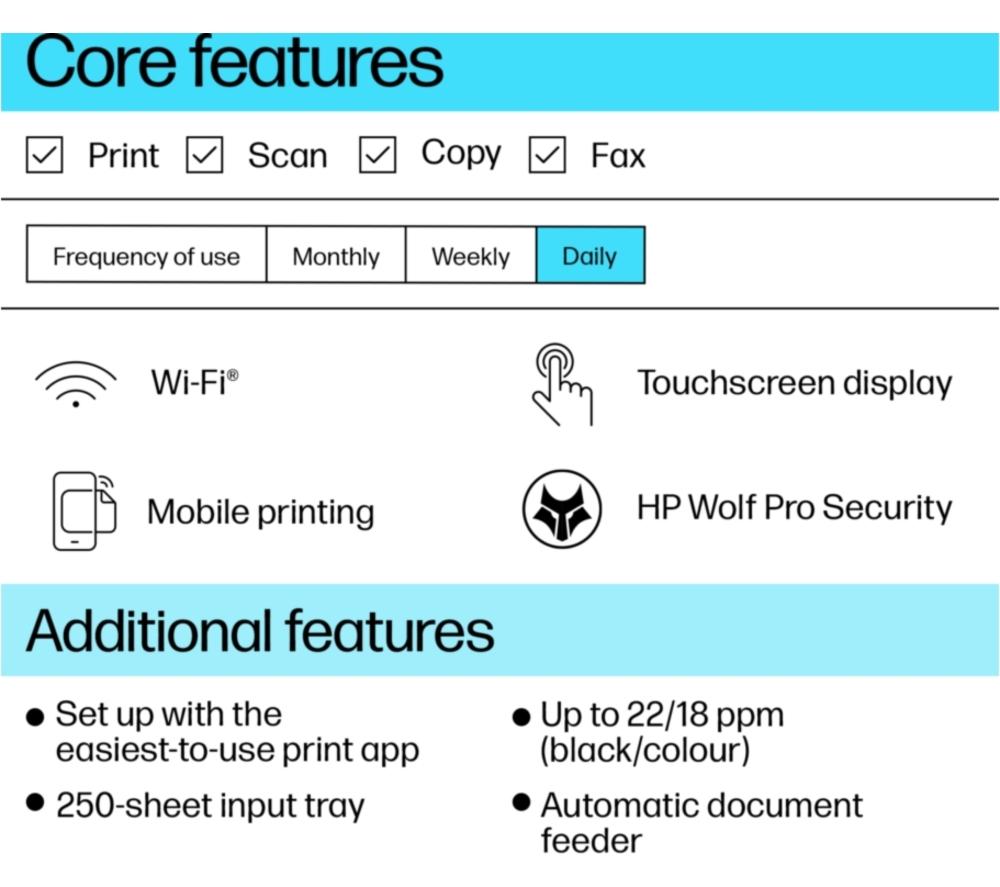 Impresora multifunción inalámbrica HP OfficeJet 9120e a color | Escanea y copia | 3 meses de tinta instantánea gratis con HP+