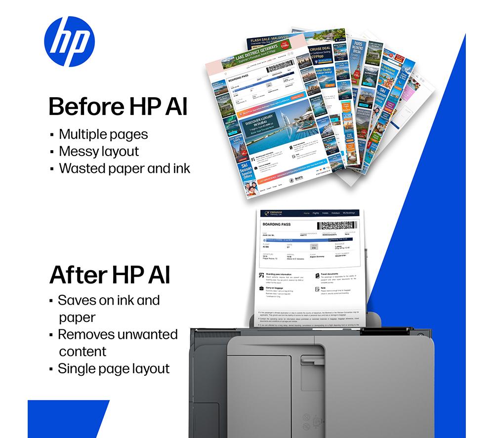 Impresora multifunción inalámbrica HP OfficeJet 9120e a color | Escanea y copia | 3 meses de tinta instantánea gratis con HP+