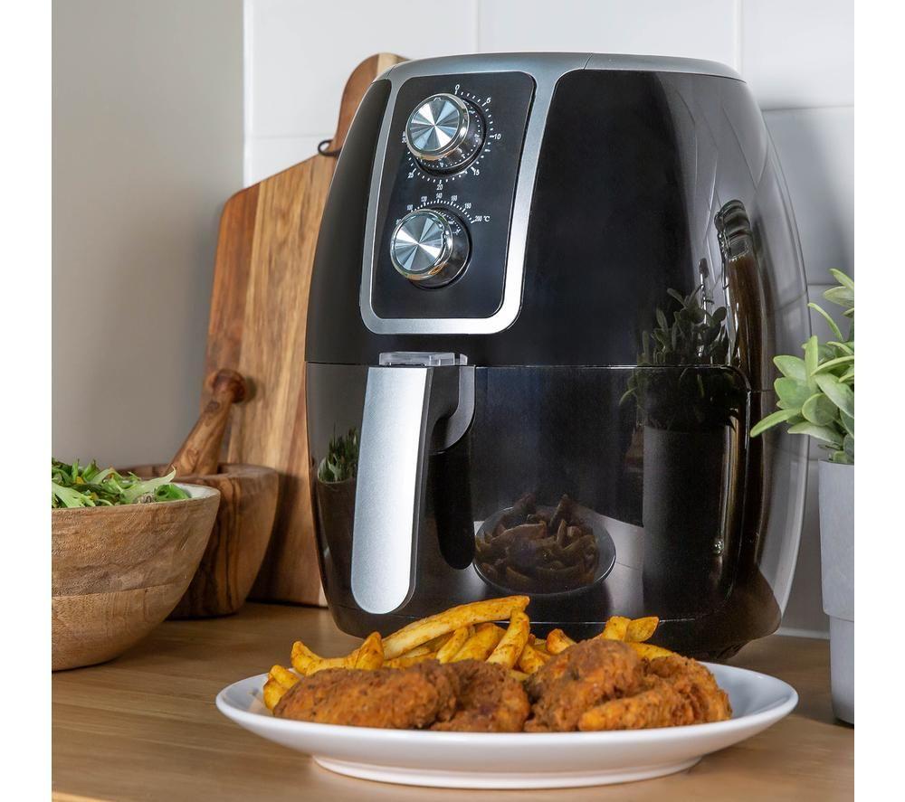 ABODE AAF3700 Air Fryer - Black & Chrome