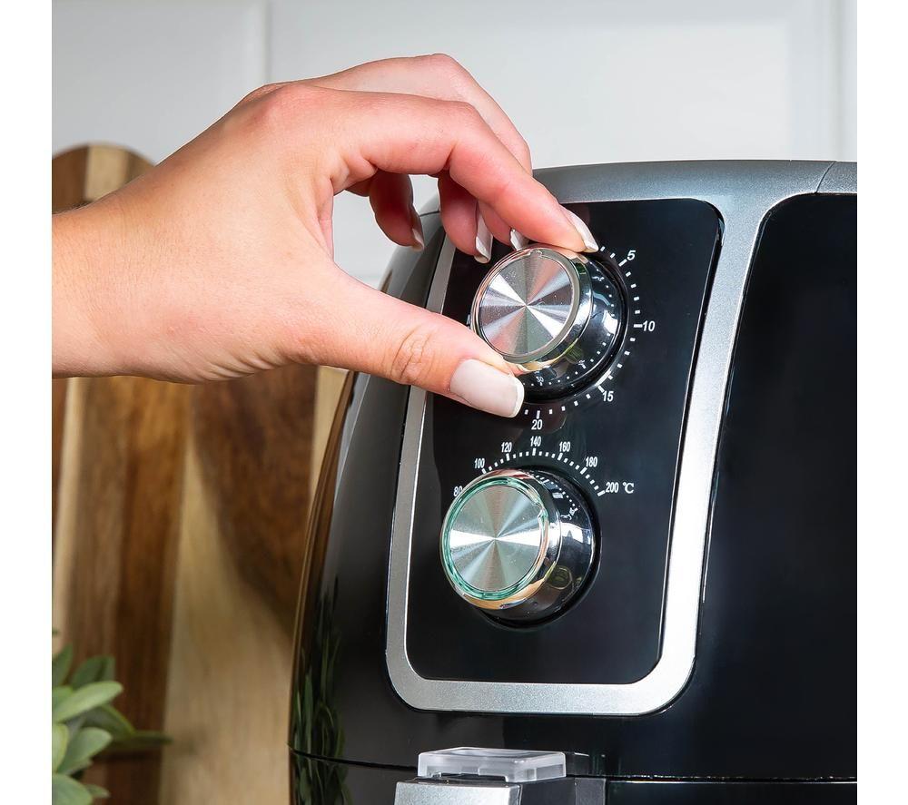 ABODE AAF3700 Air Fryer - Black & Chrome