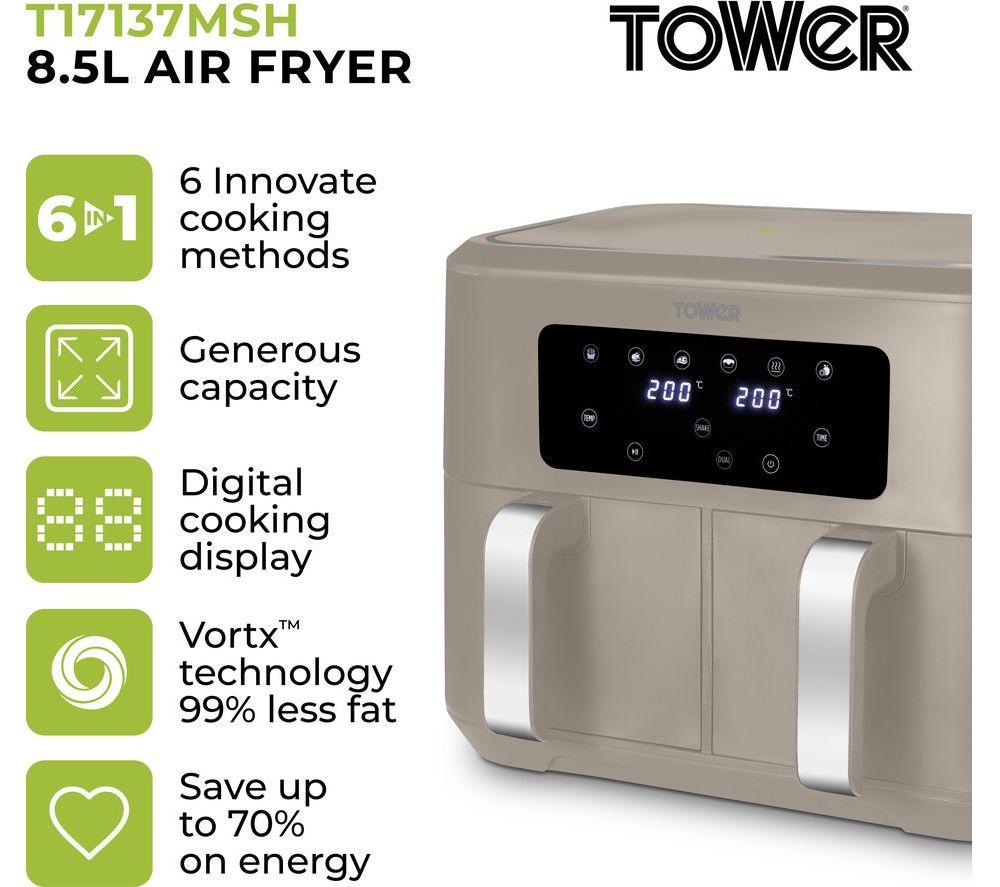 TOWER Vortx T17137 Air Fryer - Latte