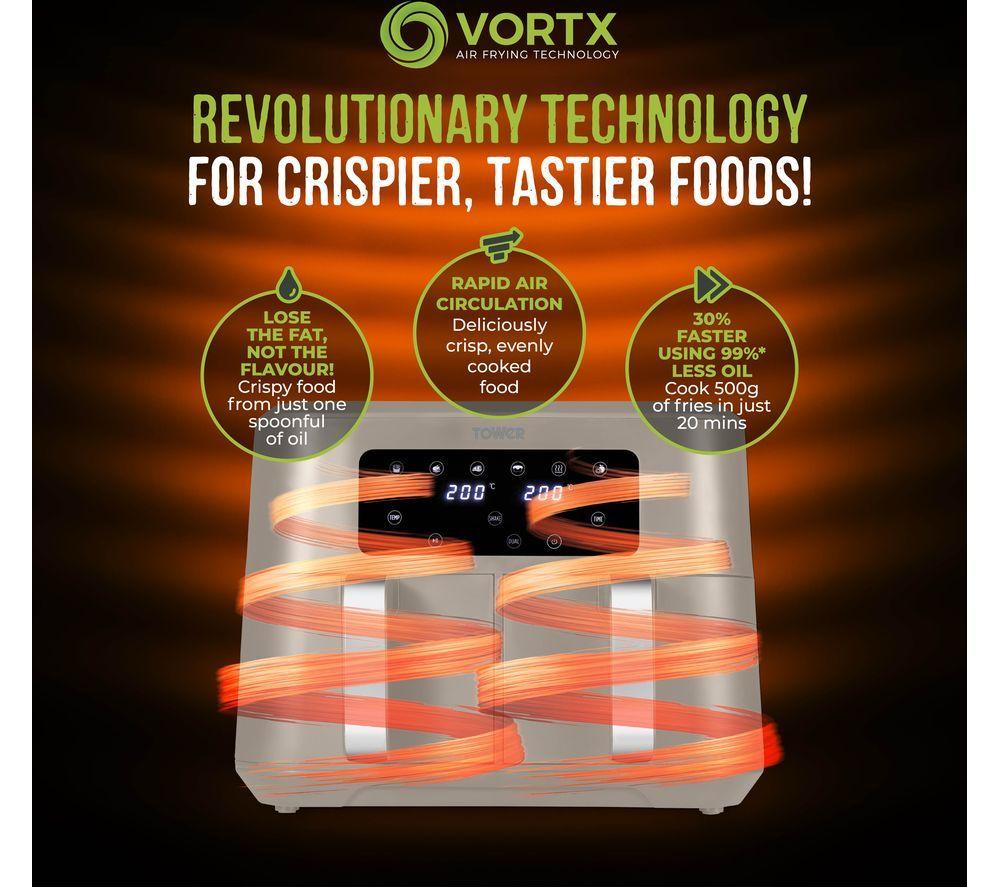 TOWER Vortx T17137 Air Fryer - Latte