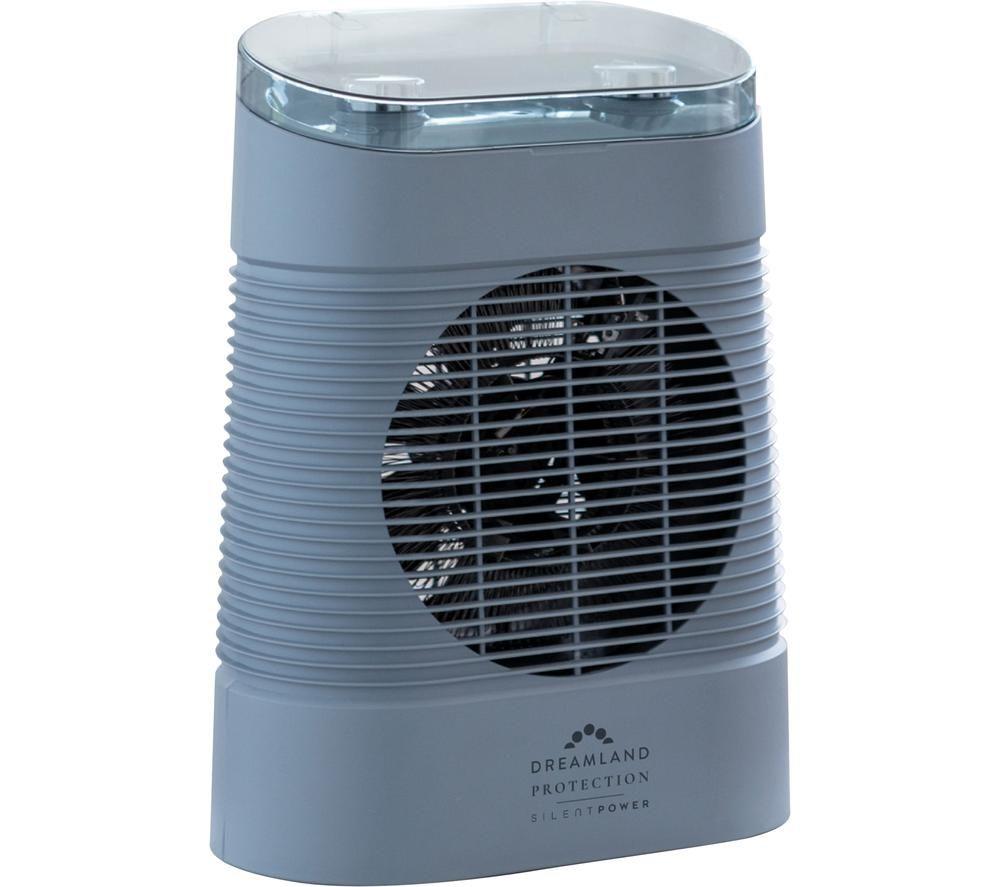 DREAMLAND Silent Power Protection Hot & Cool Fan Heater - Grey