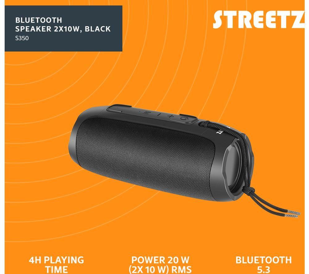 STREETZ S350 Altavoz Bluetooth Portátil - Negro