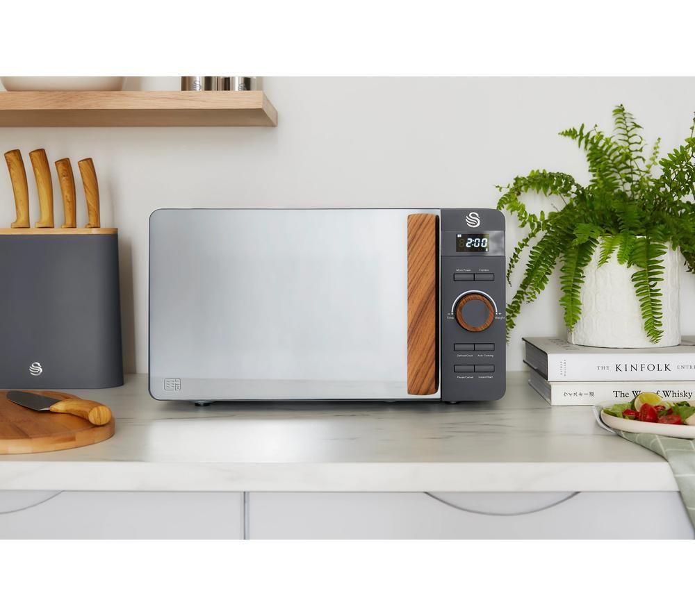 SWAN Nordic SM22036LGRYN Solo Microwave - Grey