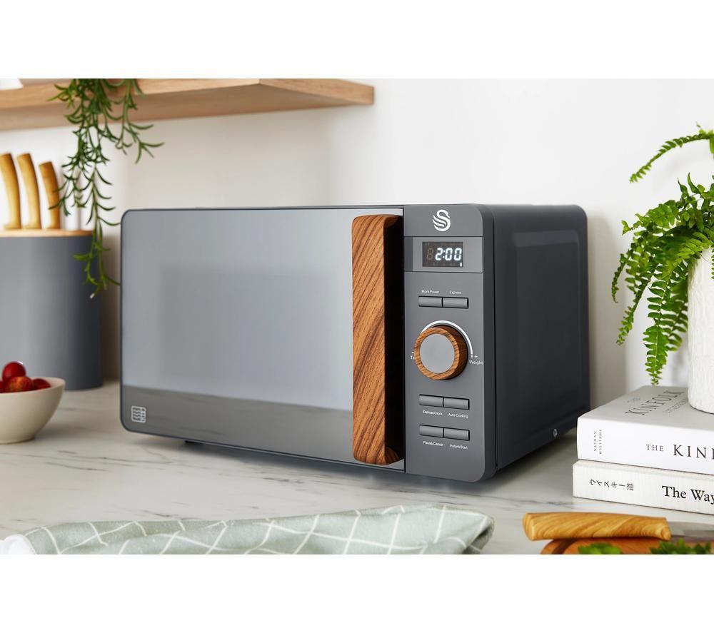 SWAN Nordic SM22036LGRYN Solo Microwave - Grey