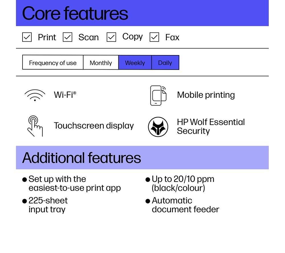 Impresora multifunción inalámbrica a color HP OfficeJet Pro 8124e | 6 meses de Instant Ink gratis con HP+