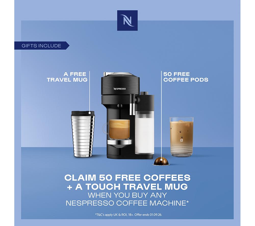 NESPRESSO by De’Longhi Vertuo Lattissima Pod ENV300.B Cafetera inteligente - Negra
