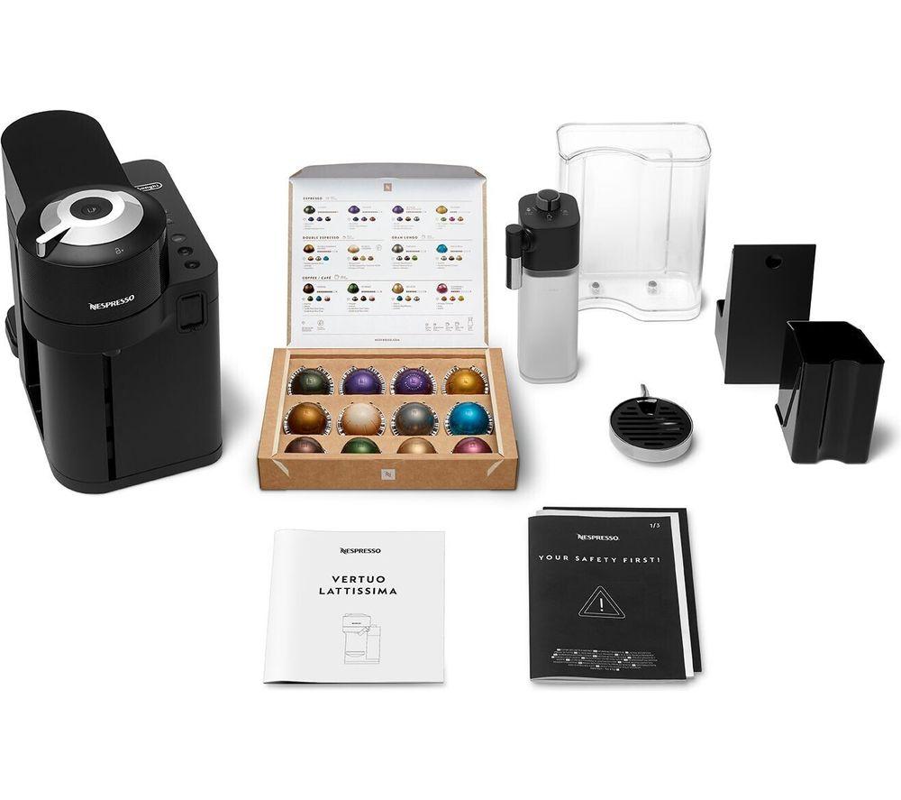 NESPRESSO by De’Longhi Vertuo Lattissima Pod ENV300.B Cafetera inteligente - Negra