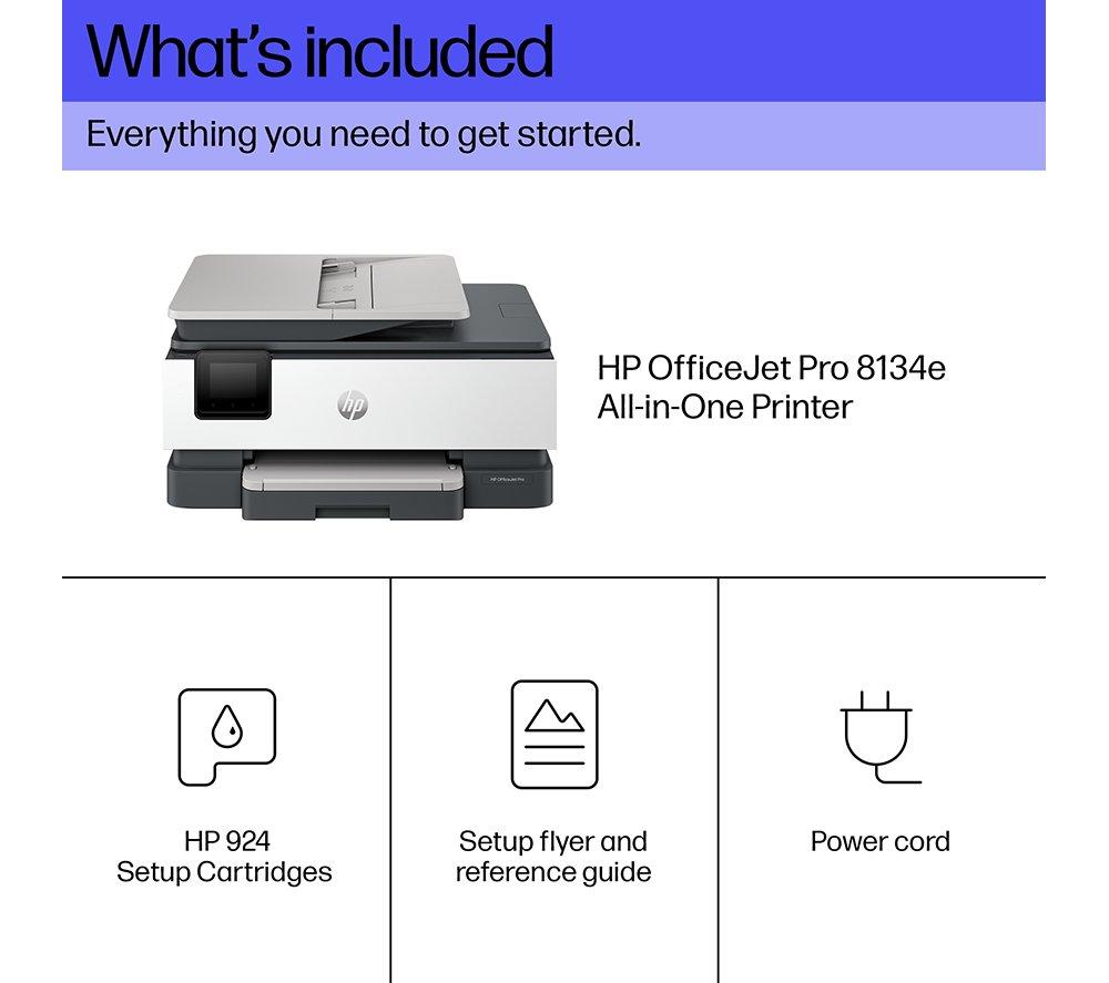 HP OfficeJet Pro 8134e All-in-One Wireless Printer | Scan & Copy | 6 Months Free Instant Ink with HP+
