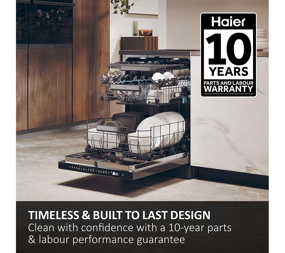 HAIER I Pro Shine 7 XF4A4M4PA Full-size WiFi-enabled Dishwasher - Graphite