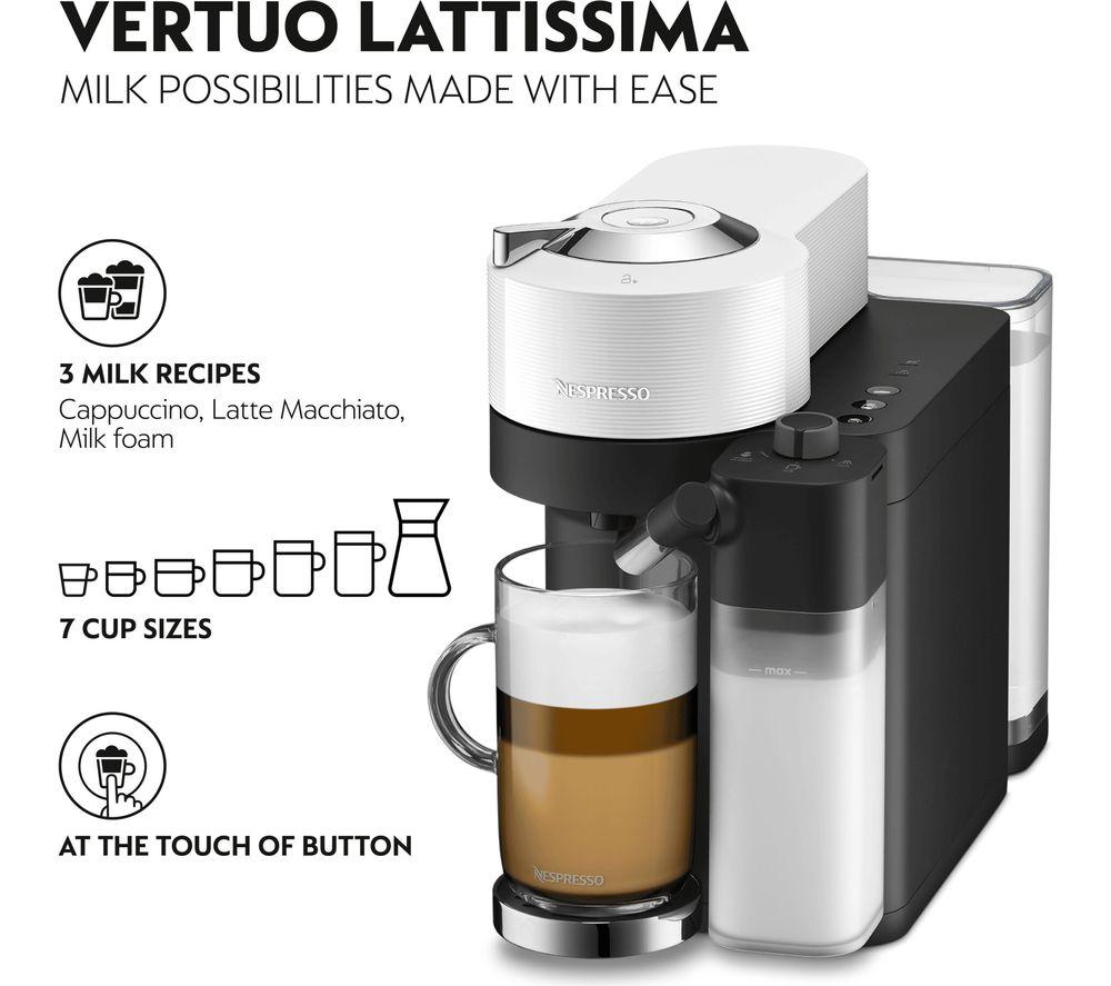 NESPRESSO by De’Longhi Vertuo Lattissima Kapselmaschine ENV300.W - Weiß