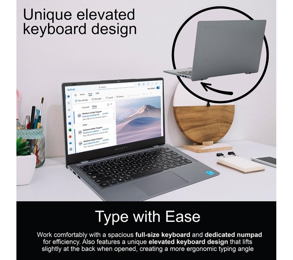 ENTITY Book 14 14" Laptop - Intel® Celeron®, 128 GB eMMC, Grey