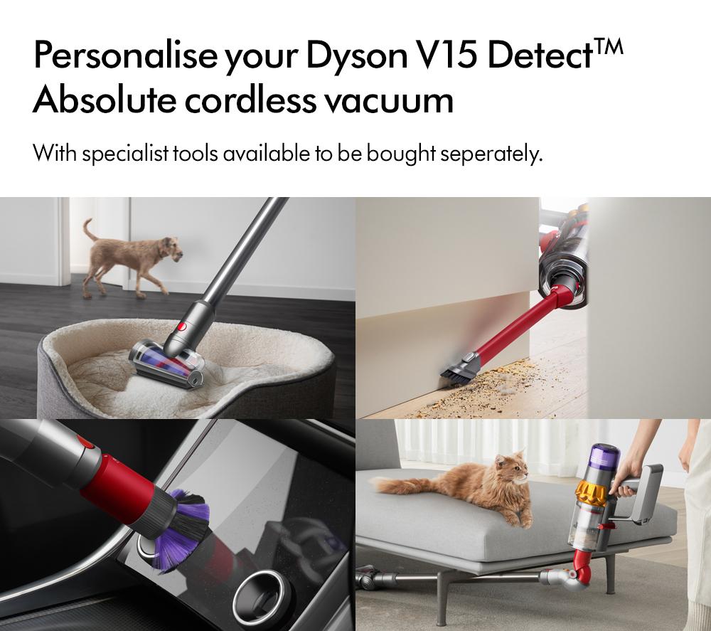 DYSON V15 Detect Absolute Cordless Vacuum Cleaner - Yellow & Nickel