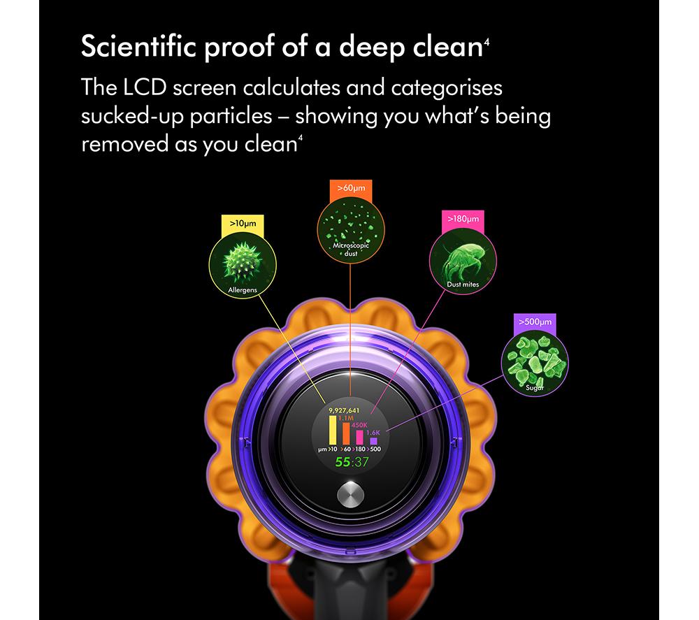 DYSON V15 Detect Absolute Cordless Vacuum Cleaner - Yellow & Nickel
