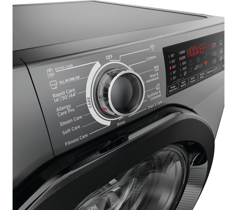 HOOVER H-Wash 350 H3WPS696TMBR6-80 WiFi-enabled 9 kg 1600rpm Washing Machine - Graphite