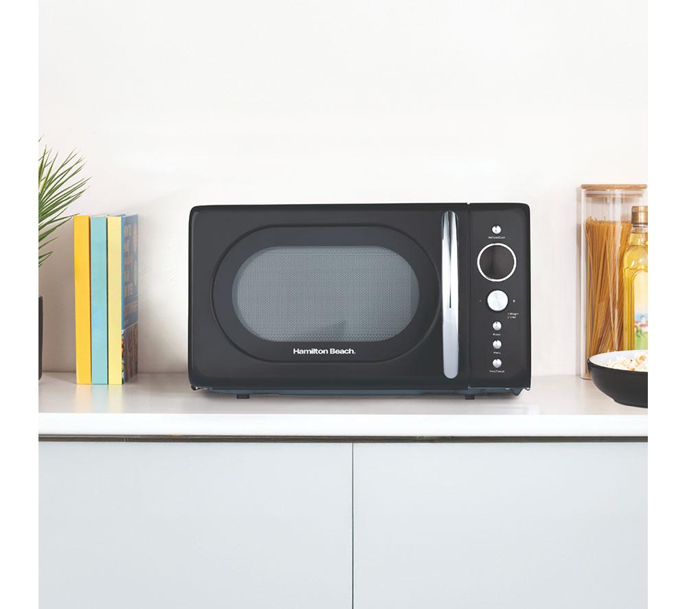 HAMILTON BEACH Retro HB70H20B Compact Solo Microwave - Black