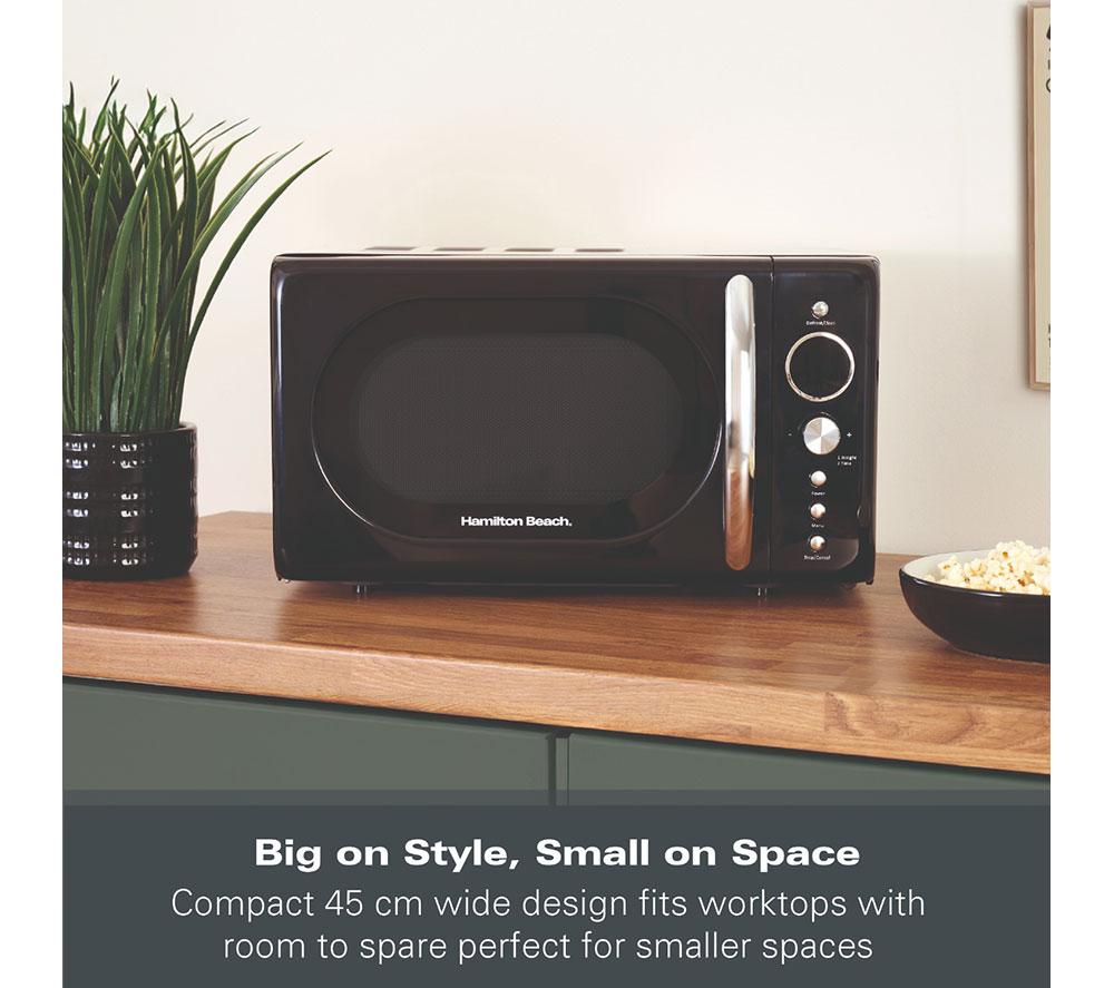 HAMILTON BEACH Retro HB70H20B Compact Solo Microwave - Black