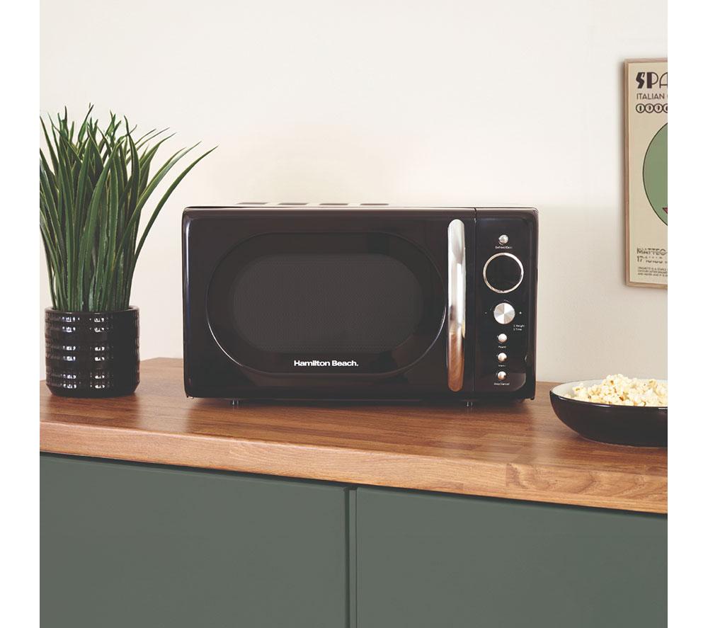 HAMILTON BEACH Retro HB70H20B Compact Solo Microwave - Black