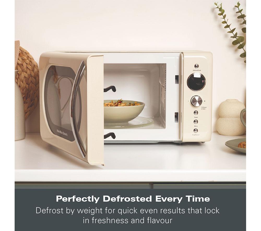 HAMILTON BEACH Retro HB70H20C Compact Solo Microwave - Cream