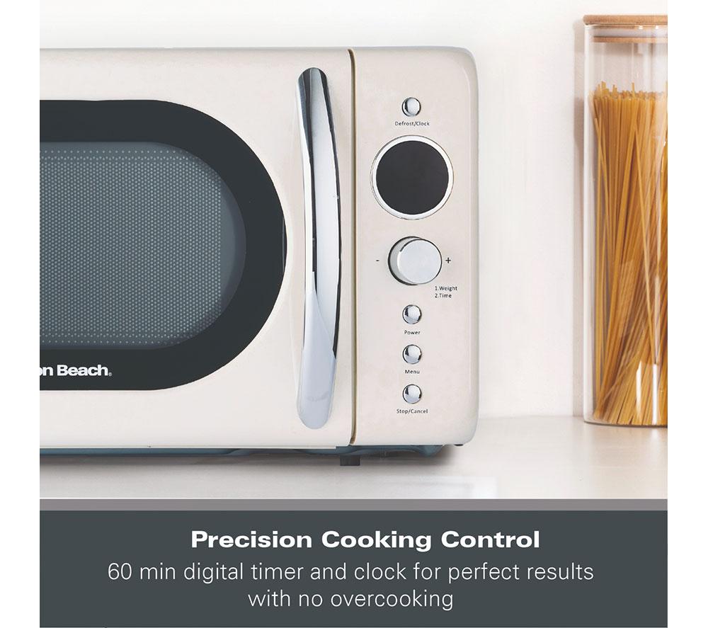 HAMILTON BEACH Retro HB70H20C Compact Solo Microwave - Cream
