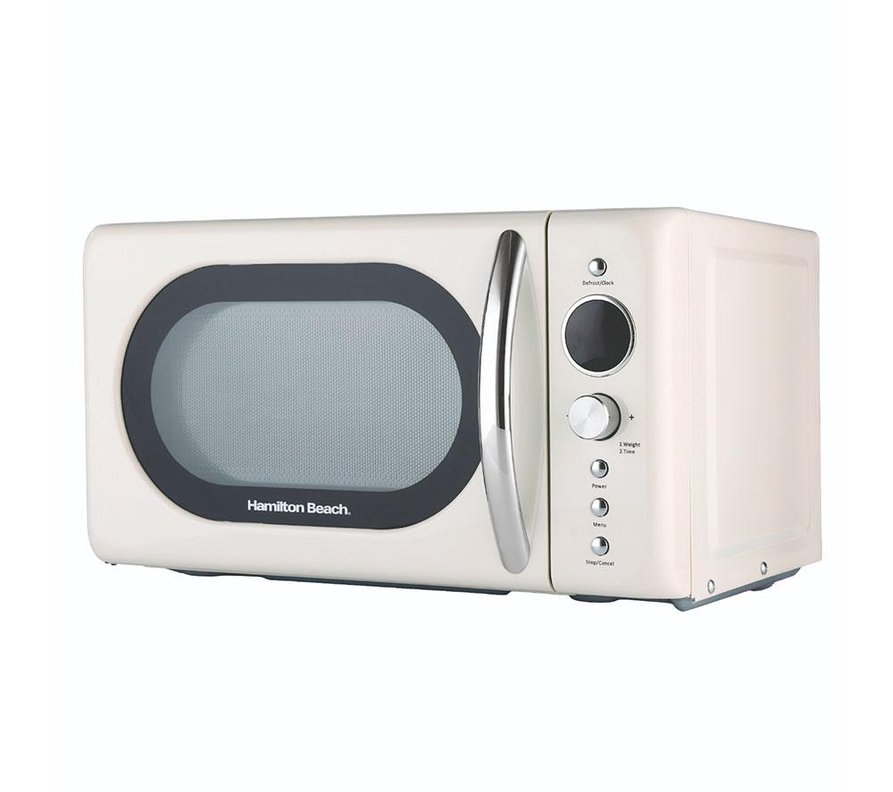 HAMILTON BEACH Retro HB70H20C Compact Solo Microwave - Cream