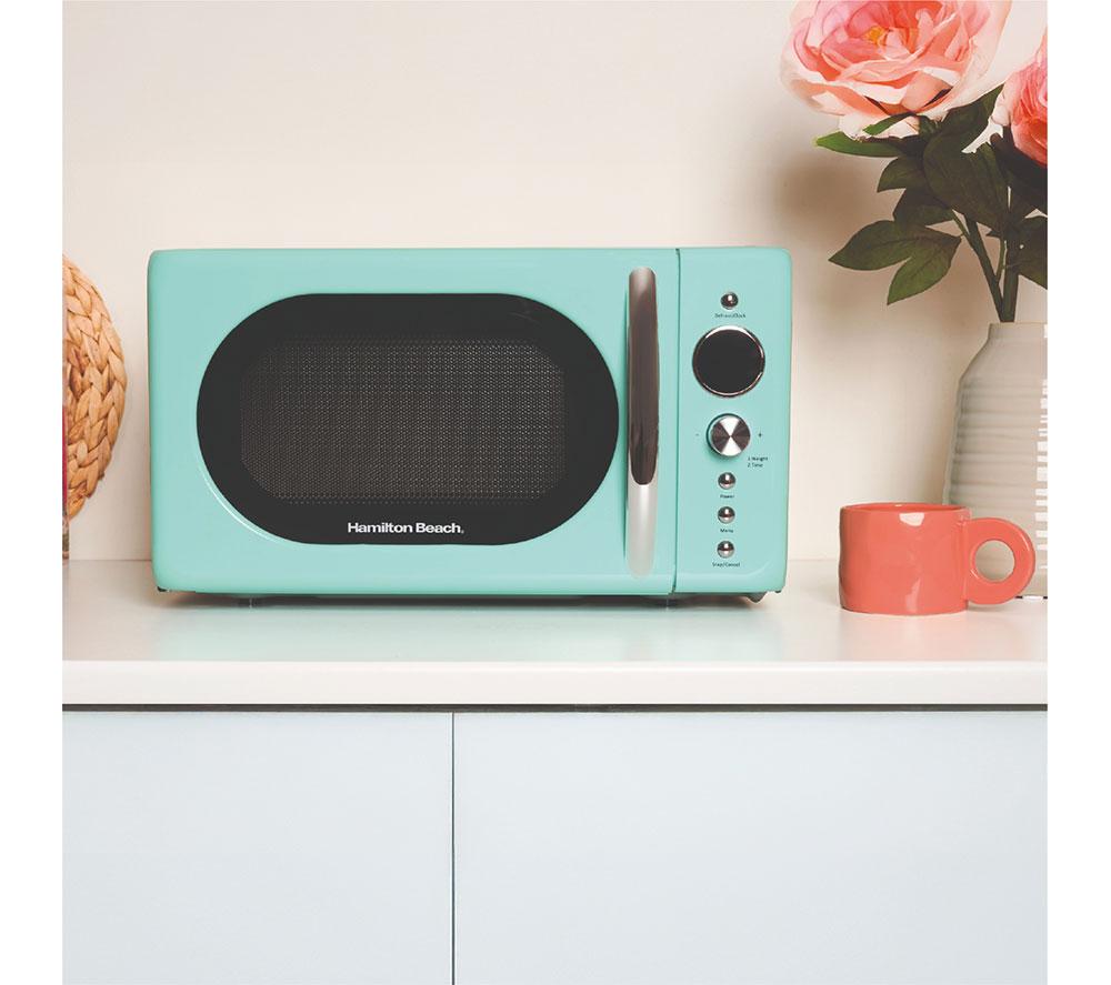 HAMILTON BEACH Retro HB70H20M Compact Solo Microwave - Mint