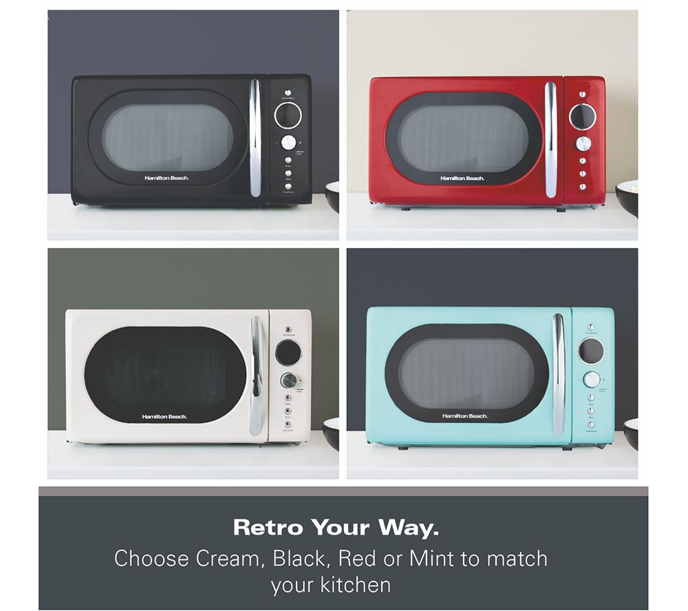 HAMILTON BEACH Retro HB70H20M Compact Solo Microwave - Mint