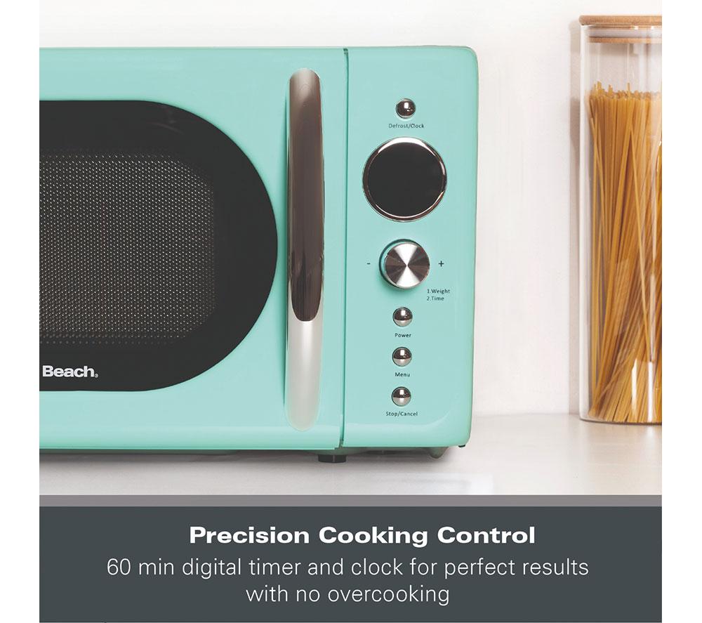 HAMILTON BEACH Retro HB70H20M Compact Solo Microwave - Mint