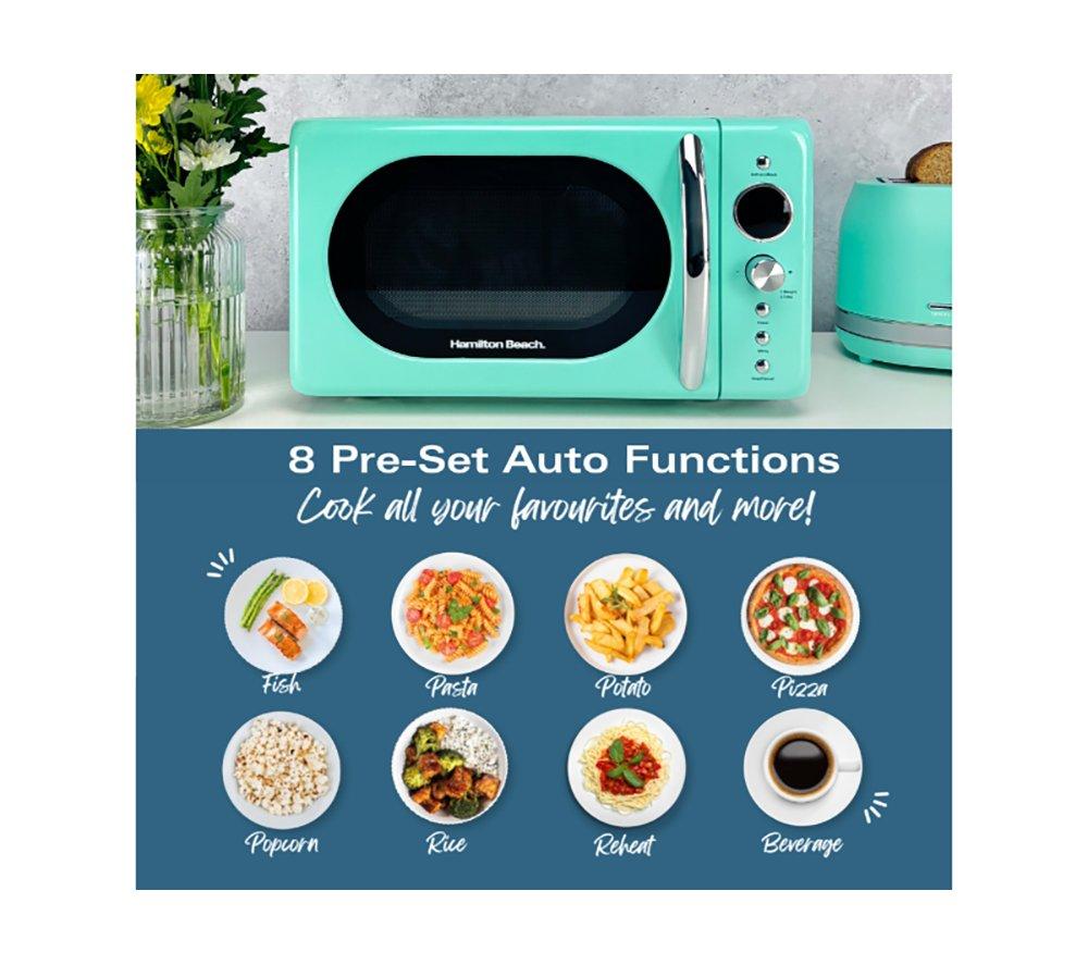 HAMILTON BEACH Retro HB70H20M Compact Solo Microwave - Mint