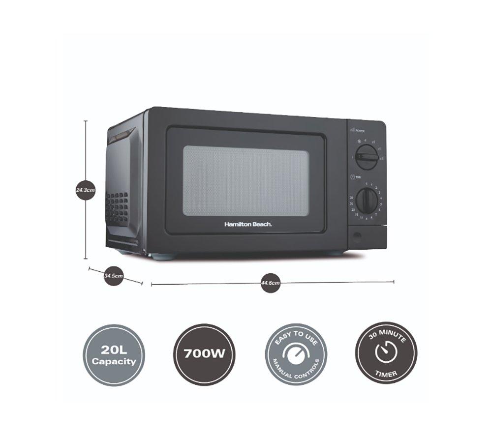 HAMILTON BEACH HB70T20B Compact Solo Microwave - Black