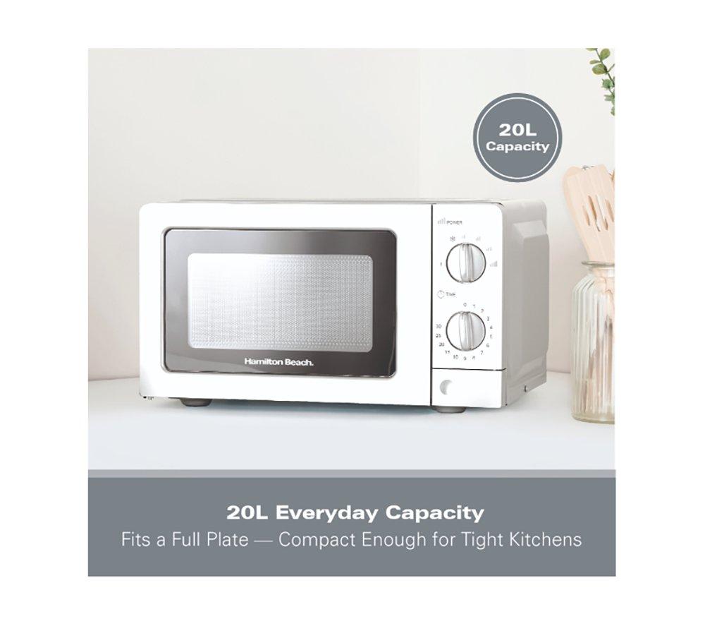 HAMILTON BEACH HB70T20S Compact Solo Microwave - Silver