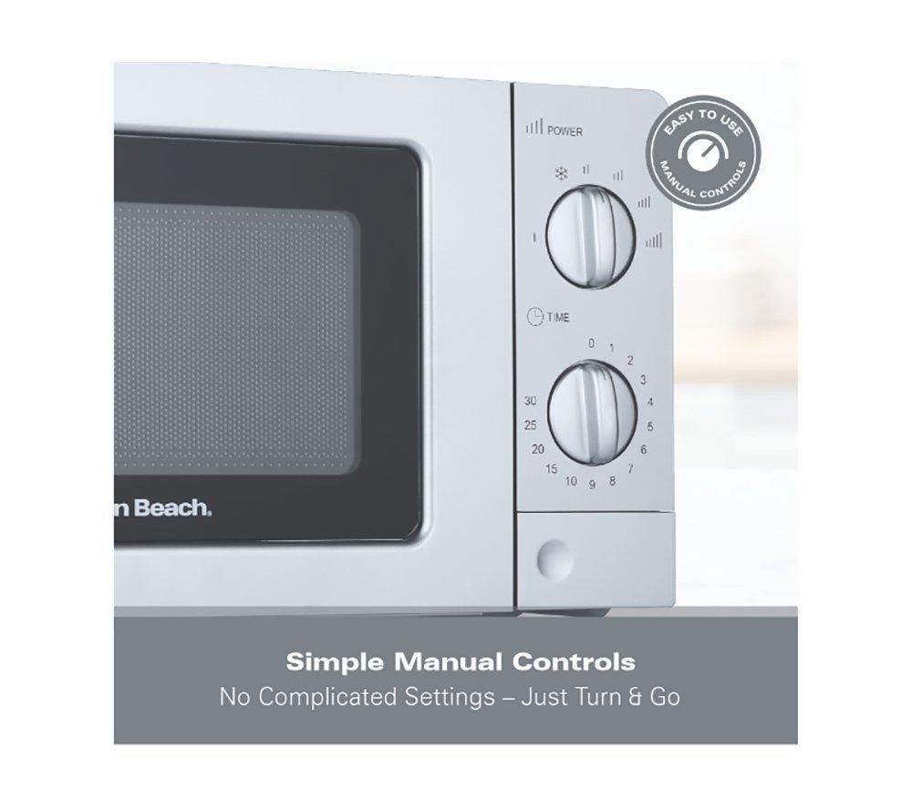 HAMILTON BEACH HB70T20S Compact Solo Microwave - Silver