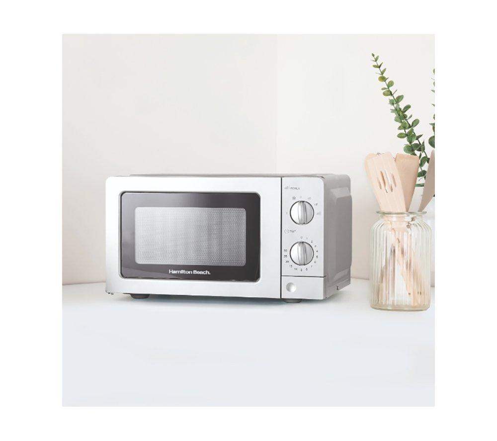 HAMILTON BEACH HB70T20S Compact Solo Microwave - Silver