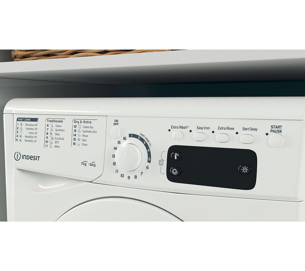 INDESIT EWDE 761483 W UK 7 kg Lavadora Secadora - Blanco