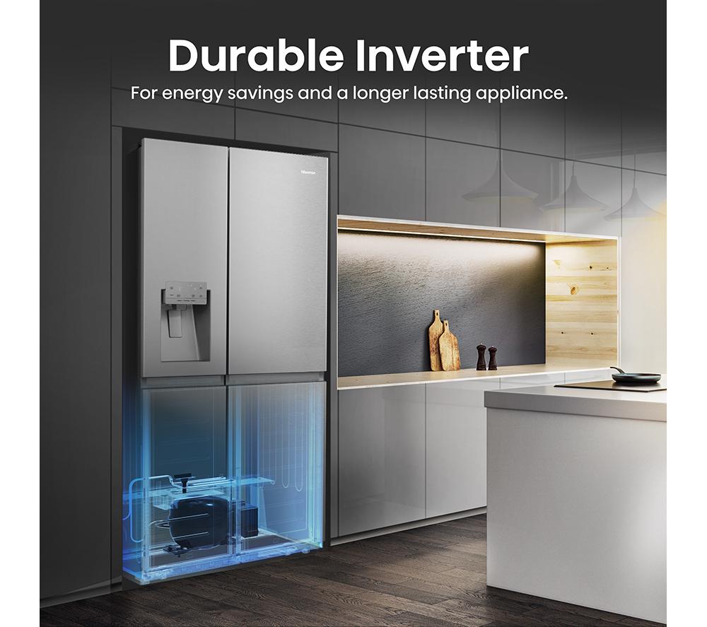 Frigorífico americano inteligente HISENSE PureFlat Infinite RS818N4TIC - Acero inoxidable