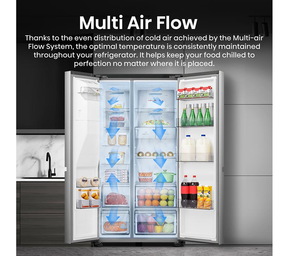 Frigorífico americano inteligente HISENSE PureFlat Infinite RS818N4TIC - Acero inoxidable